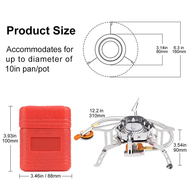 Widesea Camping Wind Proof Gas Burner - My Store