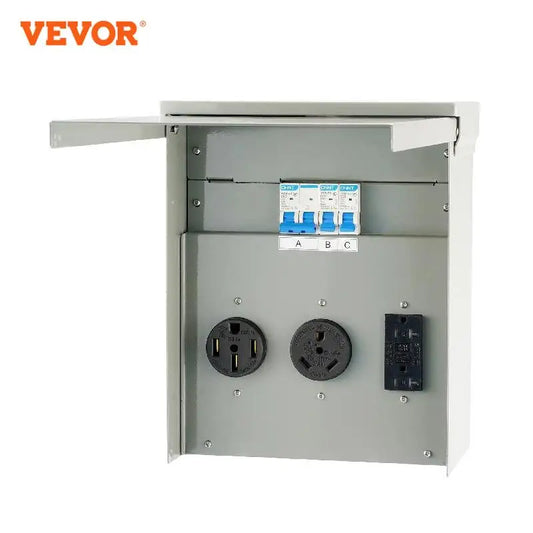 VEVOR Temporary Power Outlet Panel 125/250 Volt for Camper, Trailer