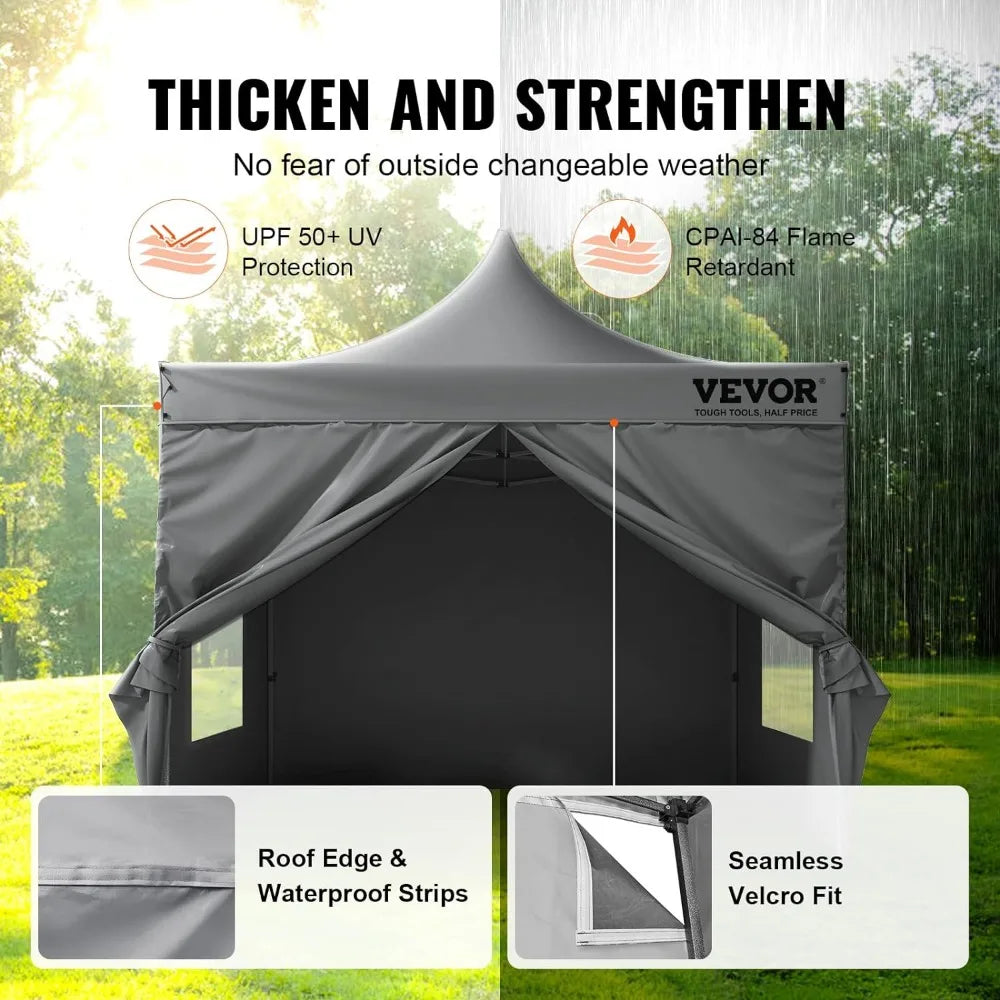 10x10 FT Pop-up Canopy with UV Resistant Waterproof Enclosed Tent