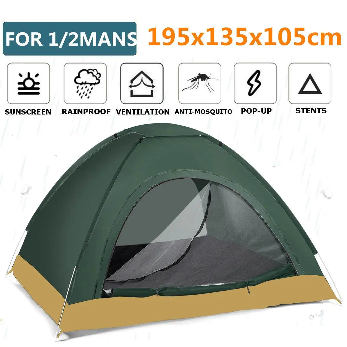 Quick Automatic Opening Tent 2-3 People Ultralight Camping Tent Waterproof - My Store