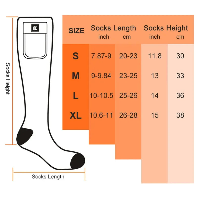 Savior Heat Battery Electric Heated Socks For Men/Women Rechargeable Thermal - My Store