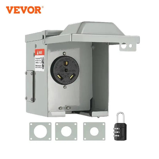 VEVOR Outlet Box Heavy-Duty Iron Casing w/Door &Password Lock Accessories